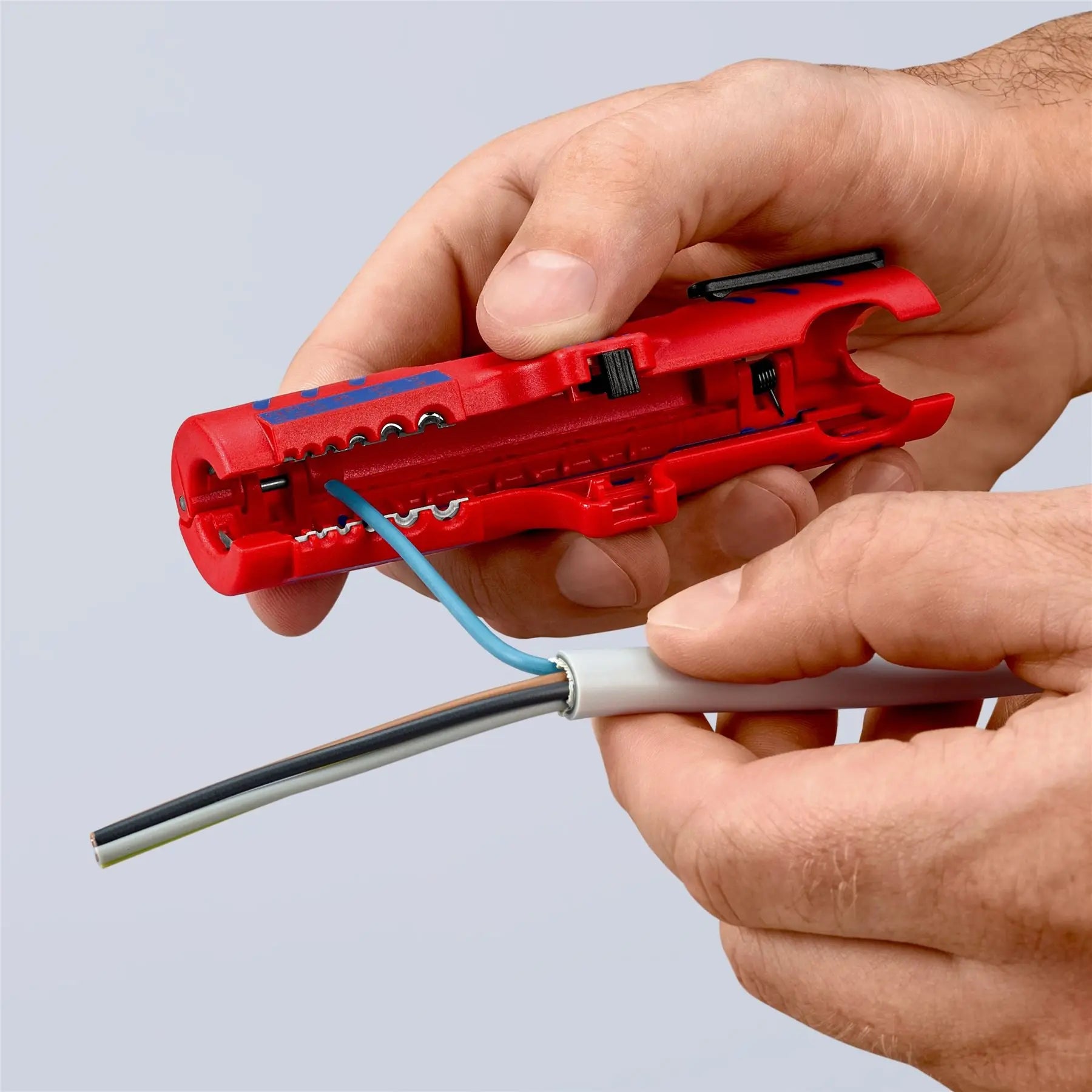 KNIPEX Universal Wire Stripping Tool 125mm for 8-13mm Diameter Cables 16 85 125 SB  White Rose Tools