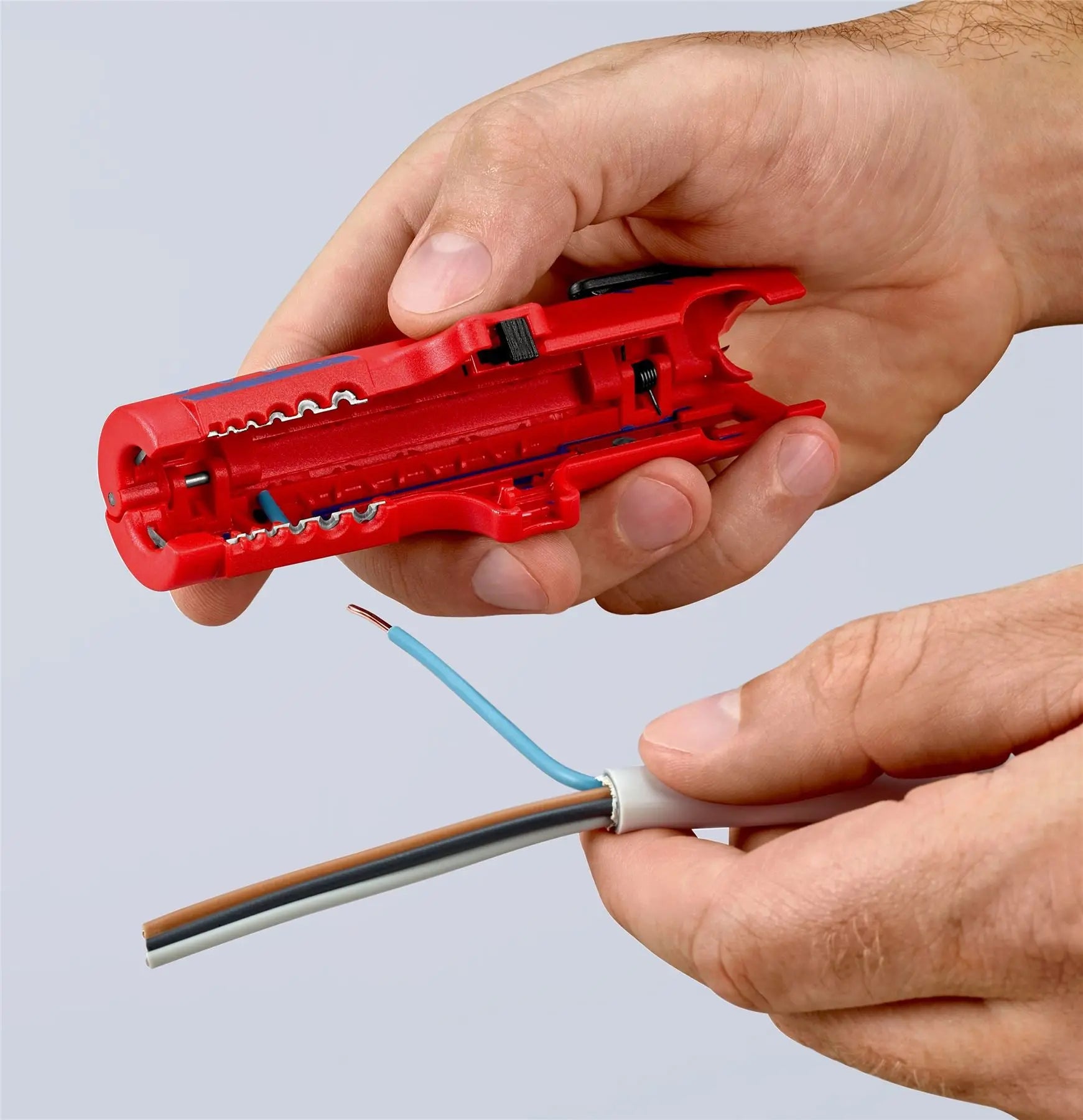 KNIPEX Universal Wire Stripping Tool 125mm for 8-13mm Diameter Cables 16 85 125 SB  White Rose Tools