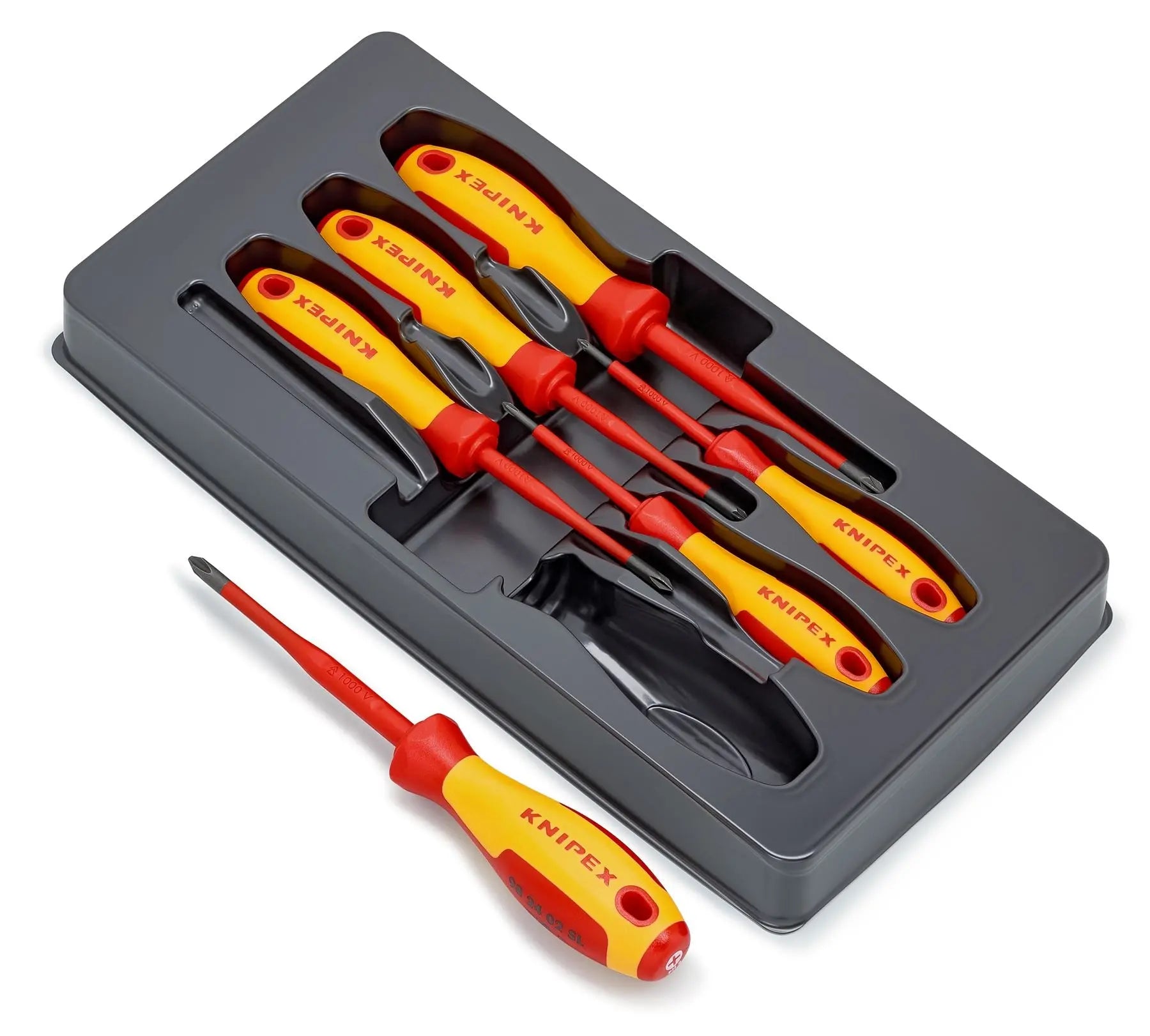 KNIPEX VDE Screwdriver Set 6 Pieces Phillips Pozi 00 20 12 V03  White Rose Tools