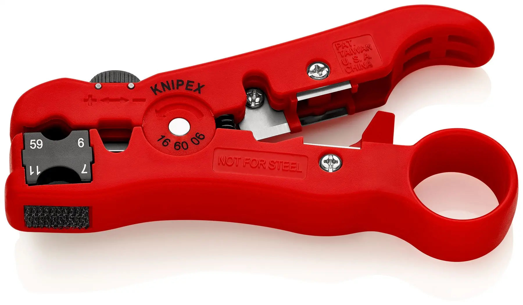 KNIPEX Wire Stripping Tool for Coax and Data Cable 125mm 16 60 06 SB  White Rose Tools
