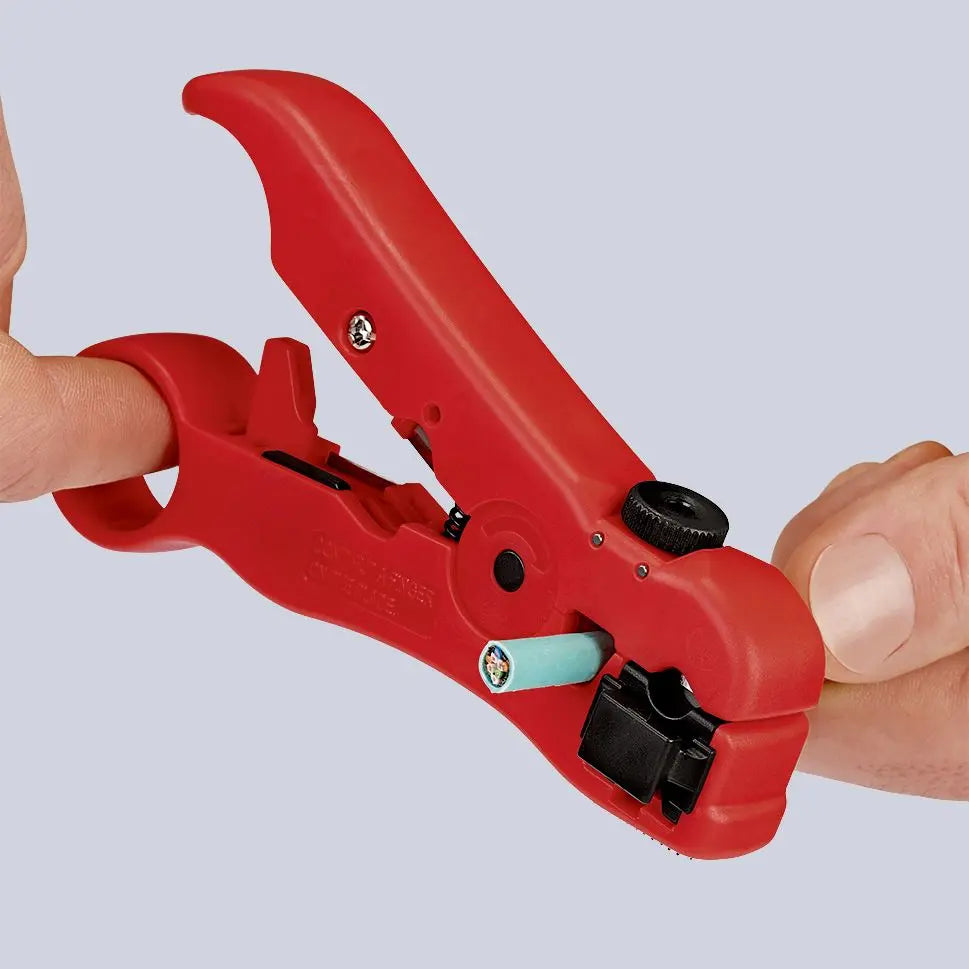 KNIPEX Wire Stripping Tool for Coax and Data Cable 125mm 16 60 06 SB  White Rose Tools