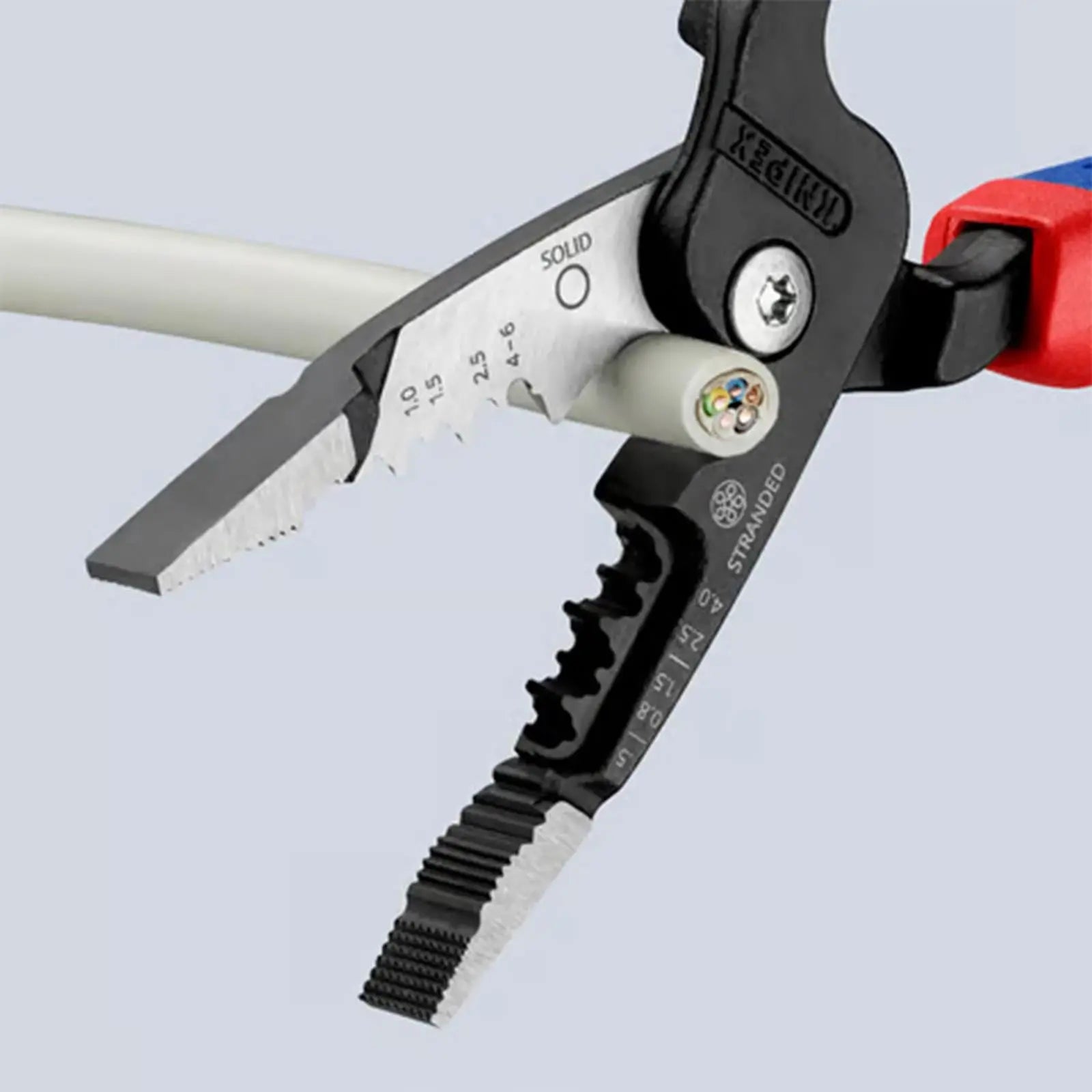 KNIPEX WireStripper Stripping Pliers 200mm Metric Version with Comfort Handles 13 72 200 ME  White Rose Tools