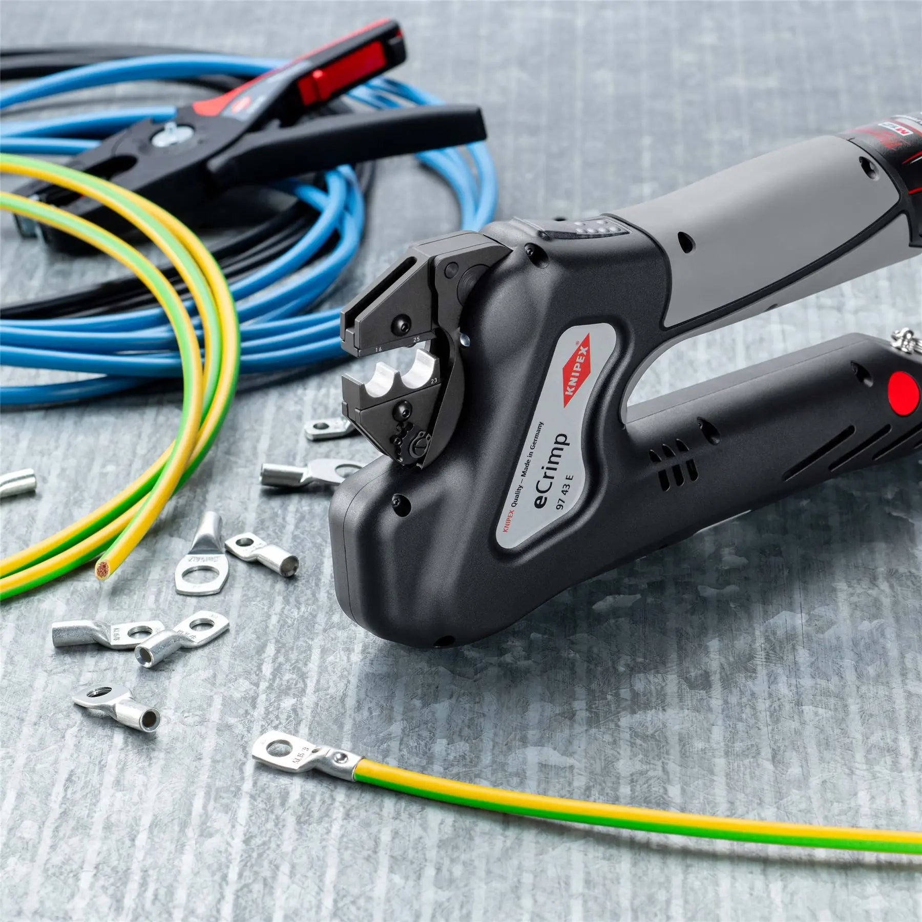 KNIPEX eCrimp Mechanical Crimp System Pliers for Exchangeable Crimping Dies 97 43 E  White Rose Tools