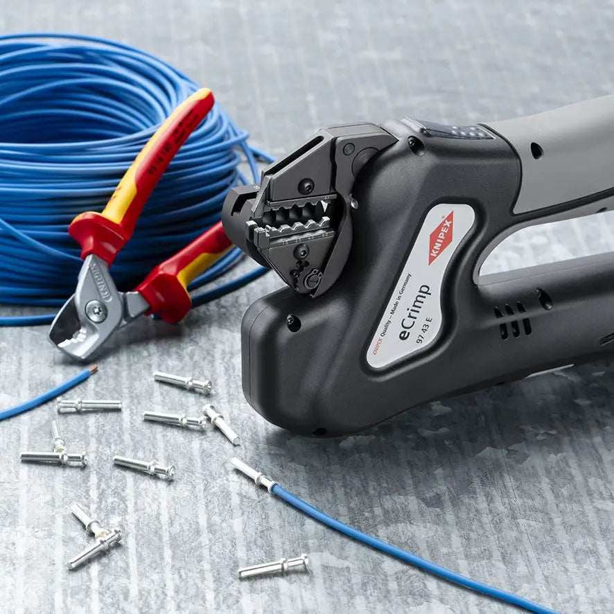 KNIPEX eCrimp Mechanical Crimp System Pliers for Exchangeable Crimping Dies 97 43 E  White Rose Tools