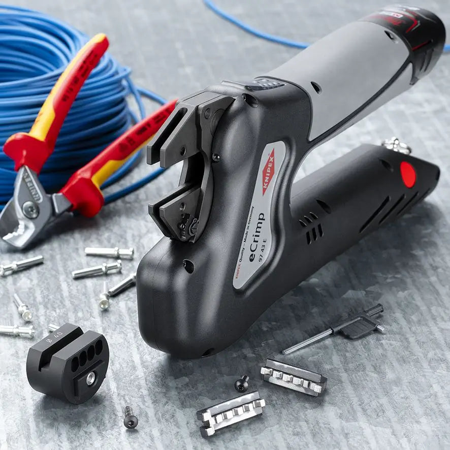 KNIPEX eCrimp Mechanical Crimp System Pliers for Exchangeable Crimping Dies 97 43 E  White Rose Tools