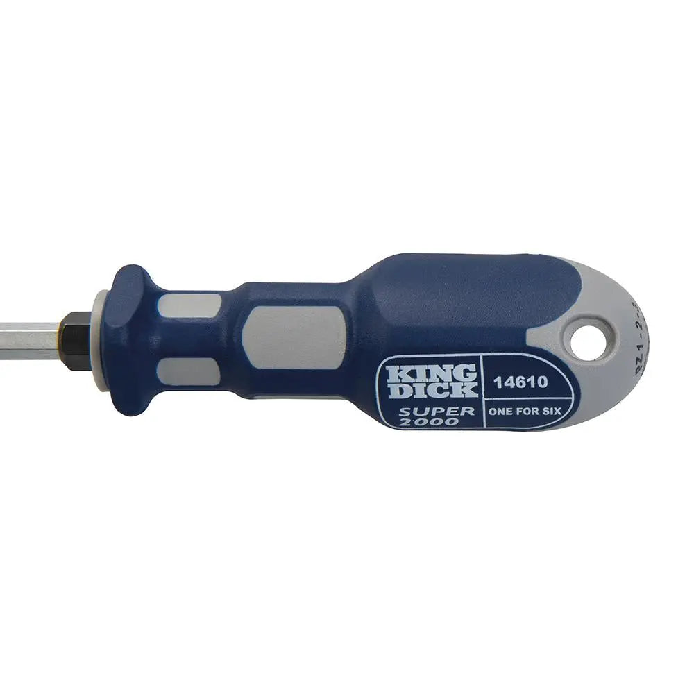 King Dick 1-for-6 Screwdriver 100mm PZ1, PZ2, PZ3 & PH1, PH2, PH3 14610  White Rose Tools