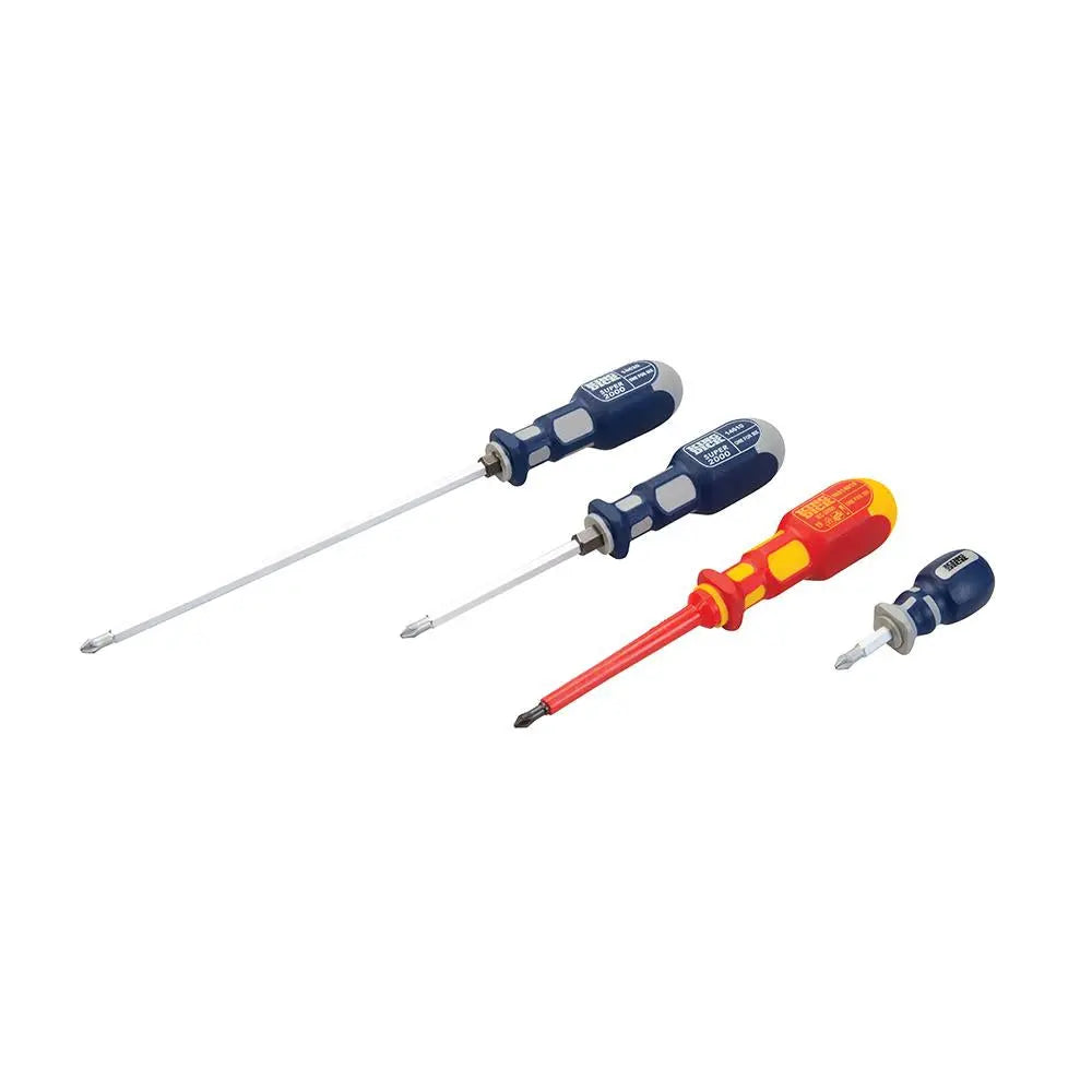 King Dick 1-for-6 Screwdriver Gift Set 4pce Phillips / PZ 1464GS  White Rose Tools