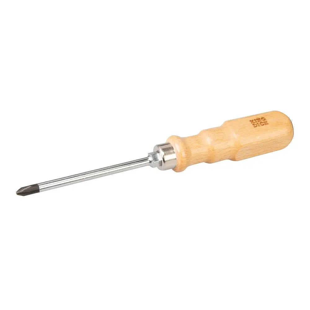King Dick Heritage Wooden Handled Screwdriver Set 2pce Slotted 7/32" & PH2 HWHS002BF  White Rose Tools
