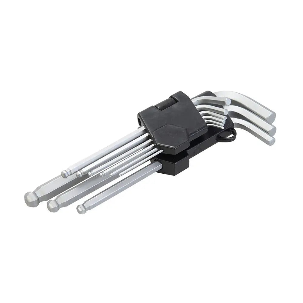 King Dick Hex Key Long Ball End Set AF 9pce 1/16" - 3/8" HWAB207  White Rose Tools