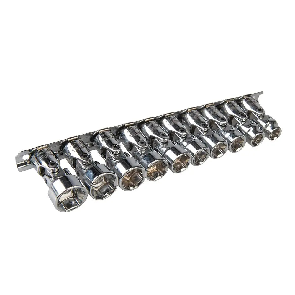 King Dick SD 3/8" Universal Socket Short Metric Set 10pce 10 - 19mm MSMU1019S  White Rose Tools