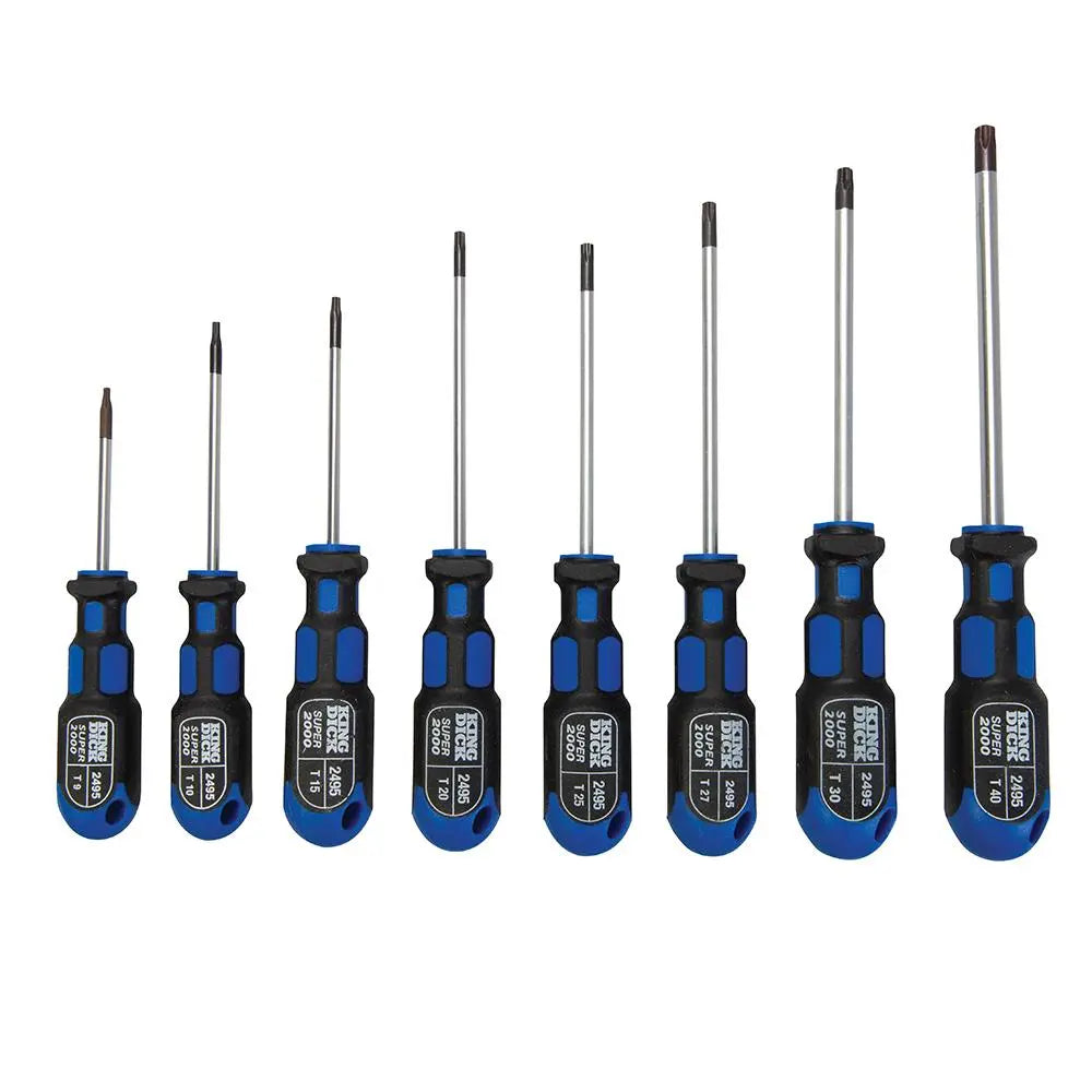 King Dick Screwdriver Set 8pce T9 - T40 256113  White Rose Tools