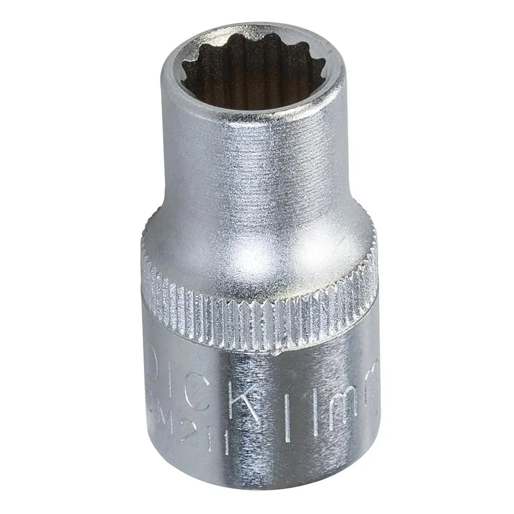 King Dick Socket SD 1/2" Metric 12pt 11mm HSM211  White Rose Tools