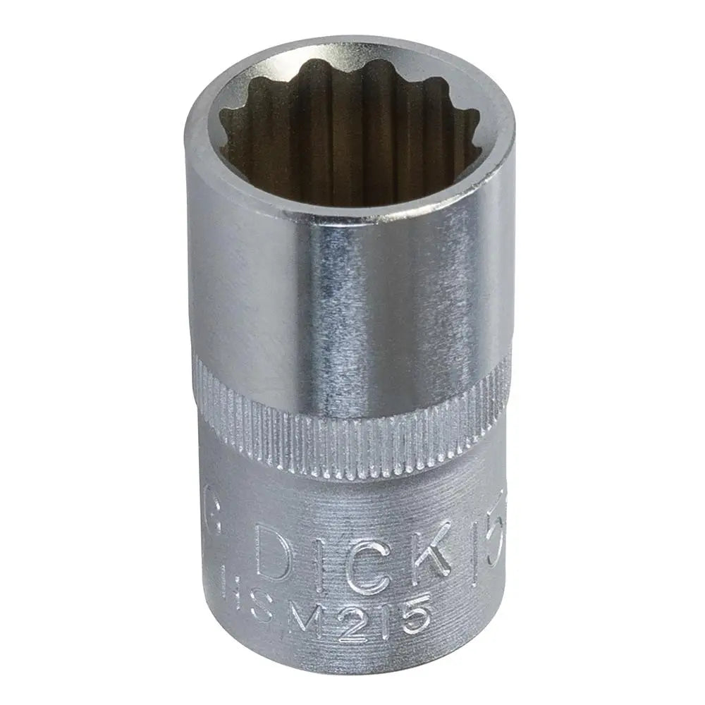 King Dick Socket SD 1/2" Metric 12pt 15mm HSM215  White Rose Tools