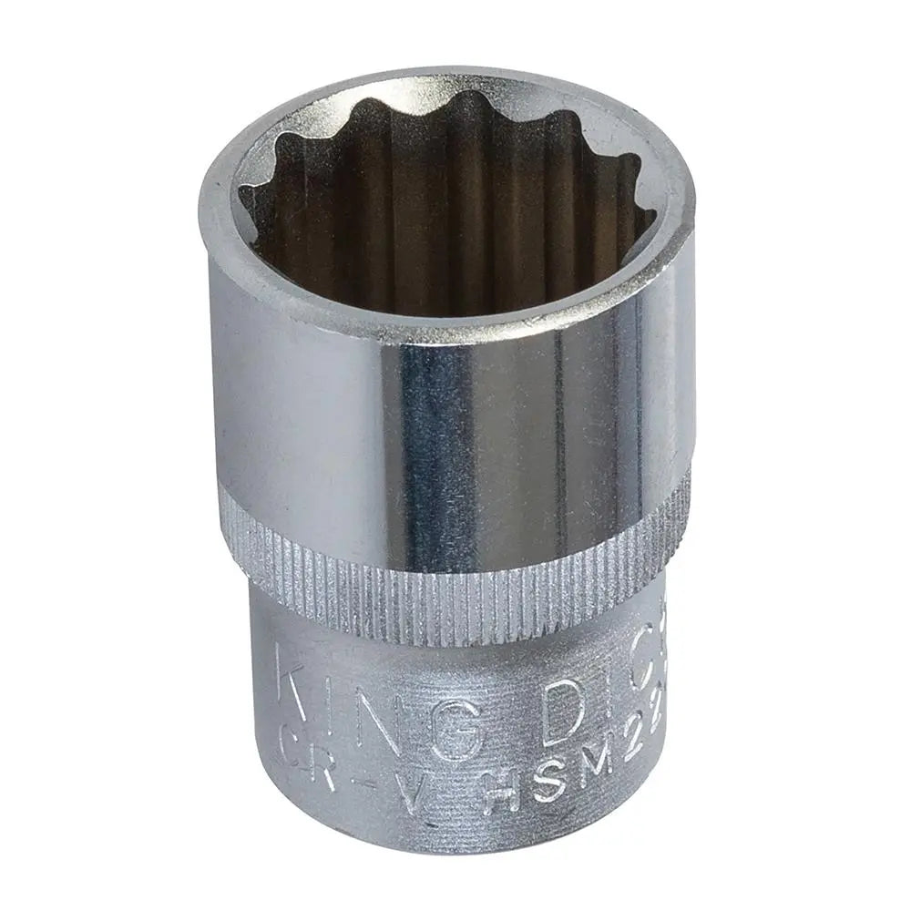 King Dick Socket SD 1/2" Metric 12pt 20mm HSM220  White Rose Tools