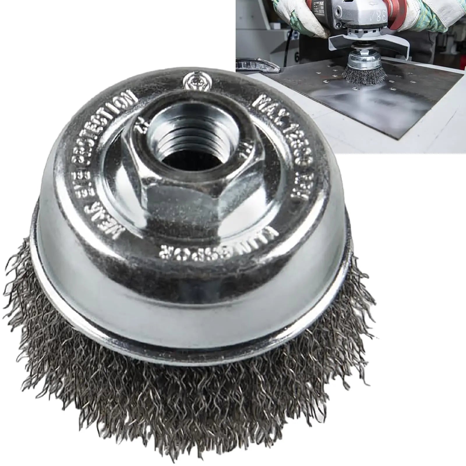 Klingspor Crimped Wire Cup Brush 65mm 80mm 100mm M14 Steel BT600W 