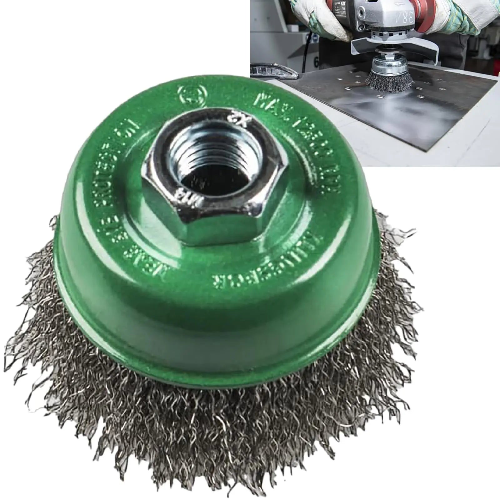 Klingspor Crimped Wire Cup Brush 65mm 80mm M14 Stainless Steel BT600W 