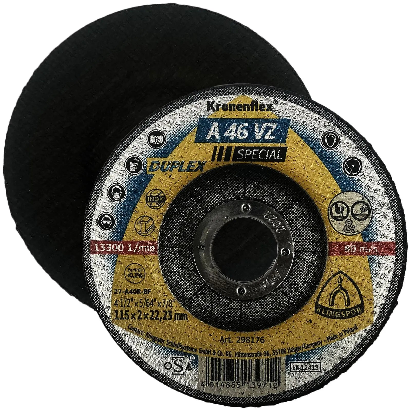 Klingspor Cutting and Grinding Disc A46VZ Special Duplex 115mm or 125mm 