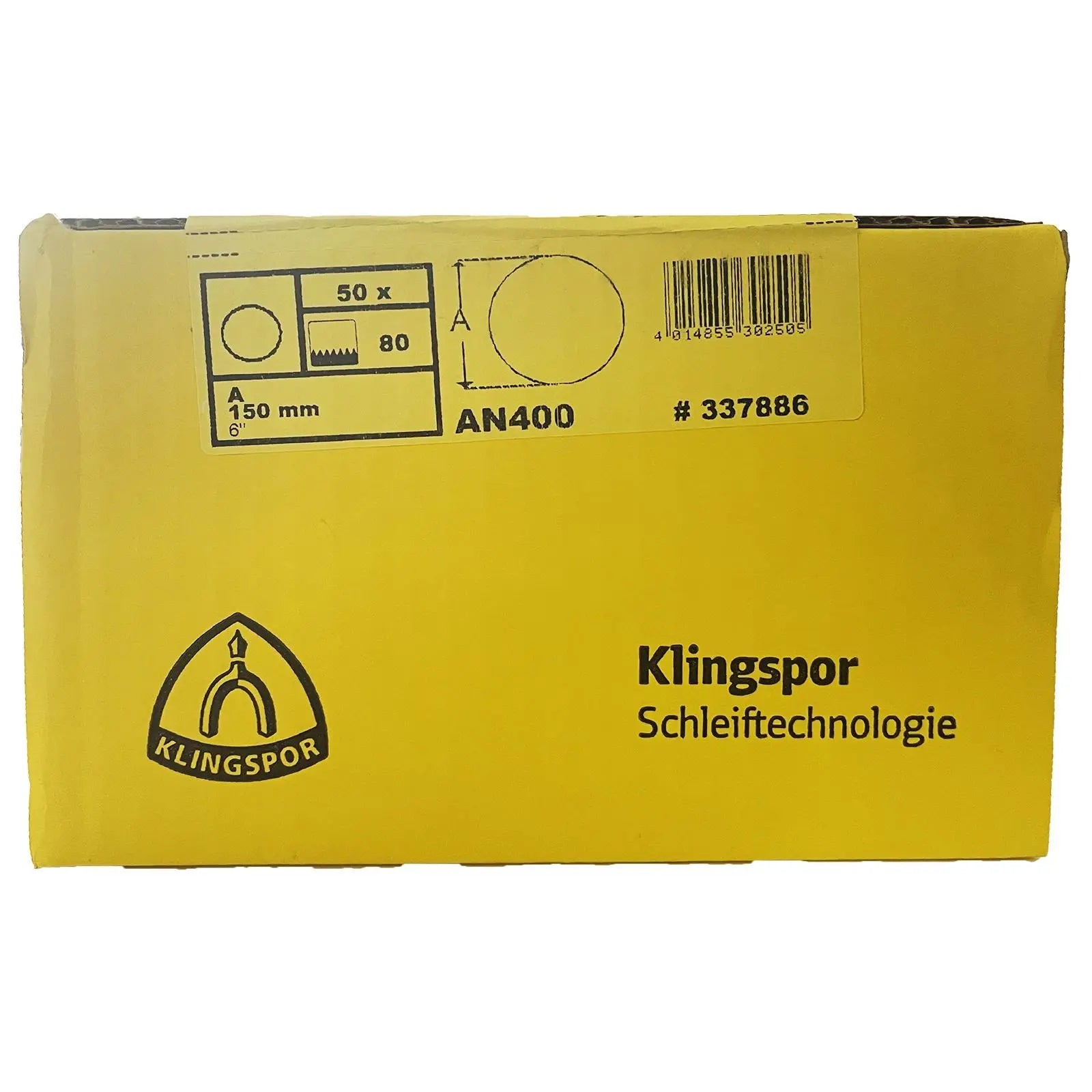 Klingspor Mesh Abrasive Sanding Discs Hook and Loop Aluminium Oxide 150mm AN400 