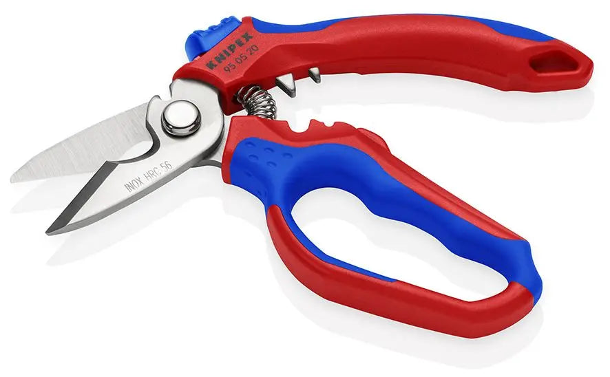 Knipex Angled Electricians Shears Scissors 160mm Multi Component Grips 95 05 20 SB 