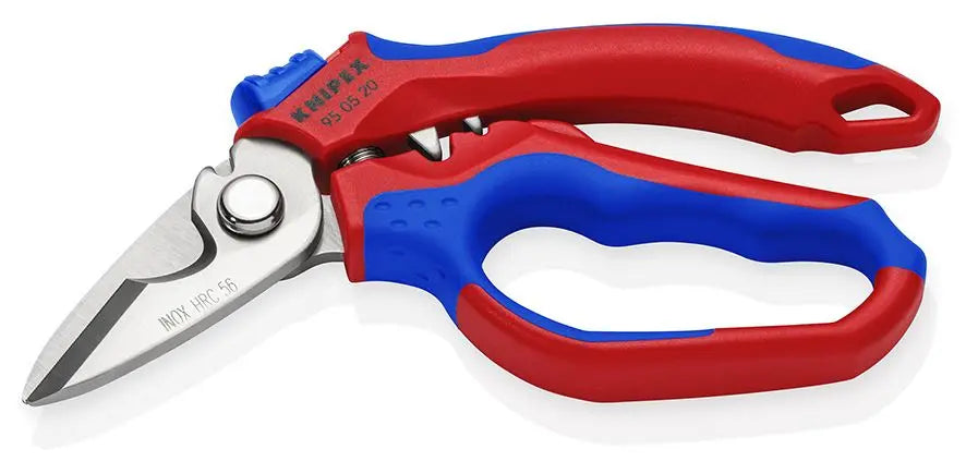 Knipex Angled Electricians Shears Scissors 160mm Multi Component Grips 95 05 20 SB 