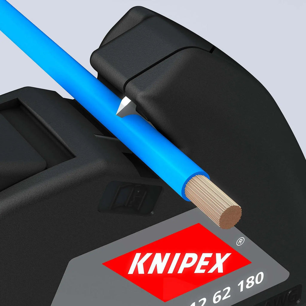 Knipex Automatic Insulation Wire Stripper 180mm Self Adjusting 12 62 180  White Rose Tools