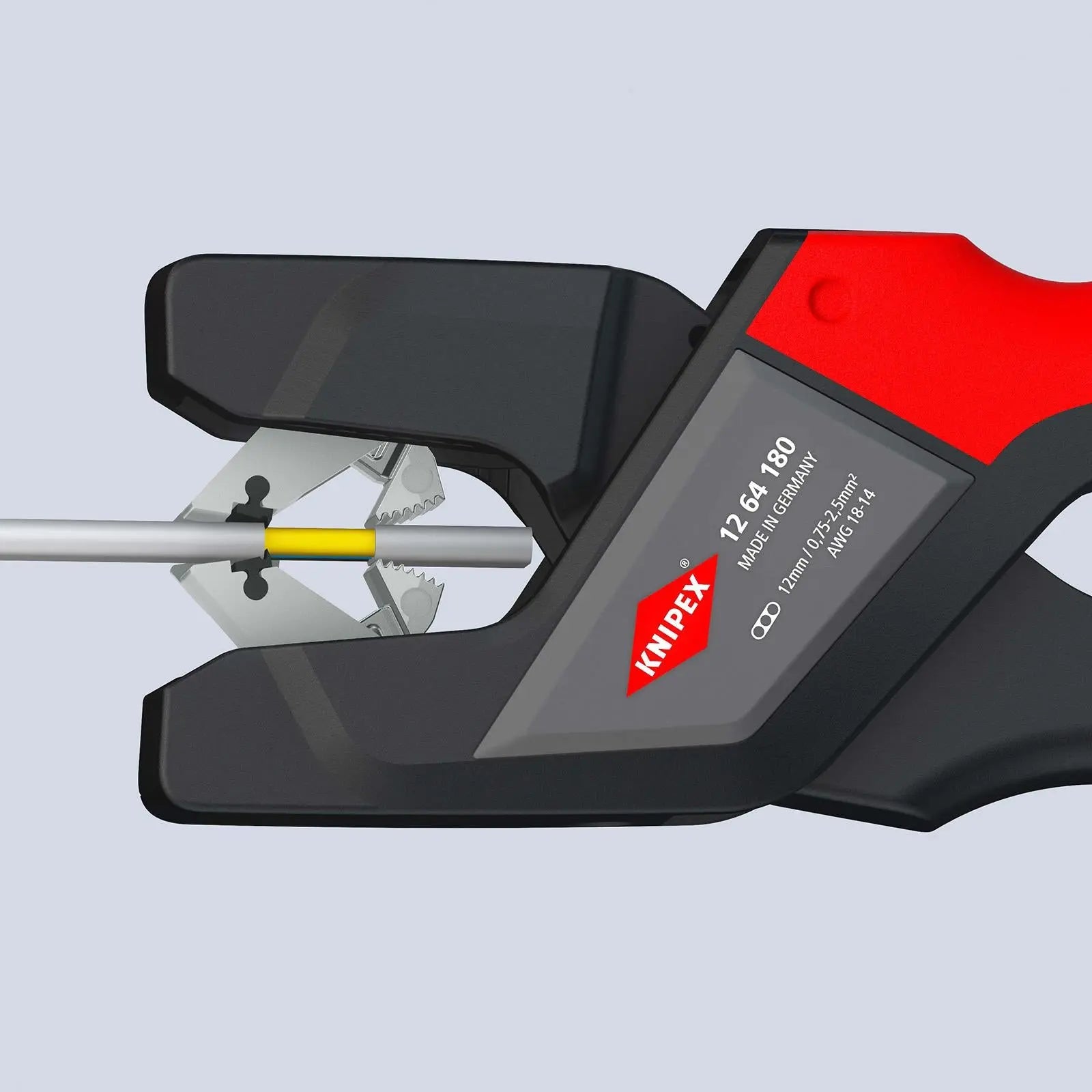 Knipex Automatic Insulation Wire Stripper for Flat Cable 180mm Self Adjusting 12 64 180  White Rose Tools