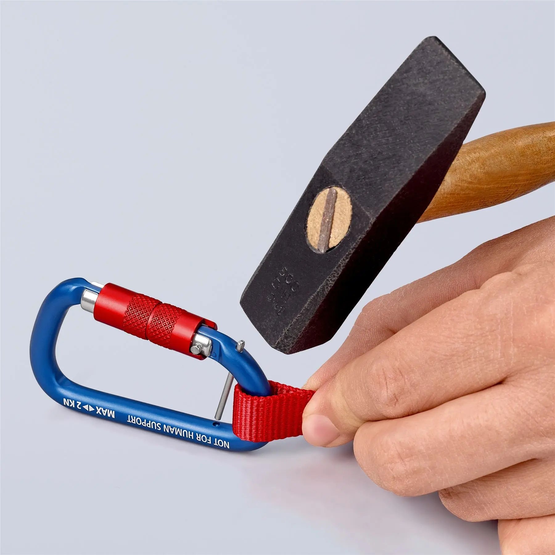 Knipex Carabiner Tool Tether 2 Pieces Working at Height 2 KN Load Capacity 00 50 03 T BK 