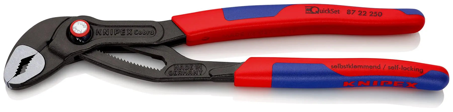 Knipex Cobra Quick Set High Tech Water Pump Pliers Multi Component Grips 87 22 250 