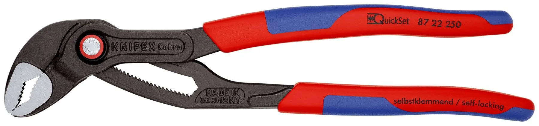 Knipex Cobra Quick Set High Tech Water Pump Pliers Multi Component Grips 87 22 250 