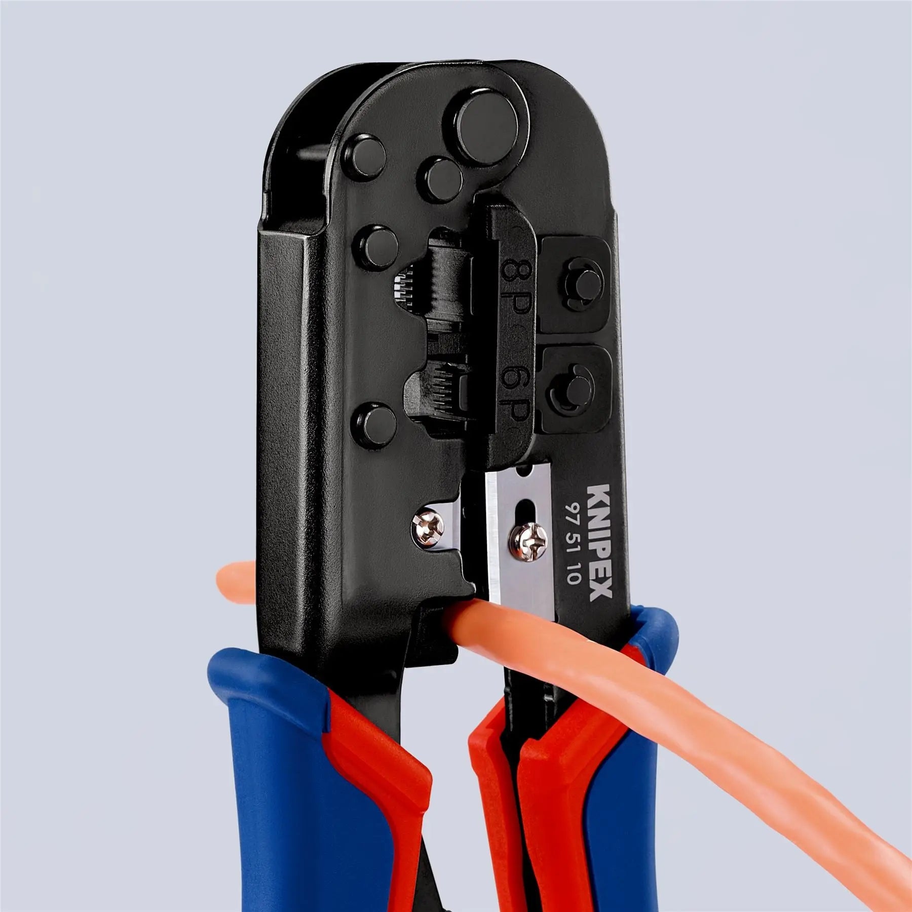 Knipex Crimping Pliers for Western Plugs 190mm Multi Component Grips 97 51 10 SB 