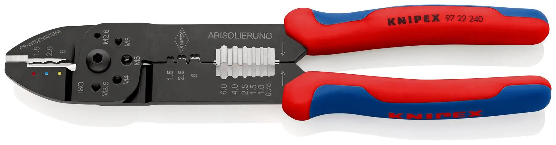 Knipex Crimping Pliers with Multi Component Grips 0.5-6.0mm 97 22 240 