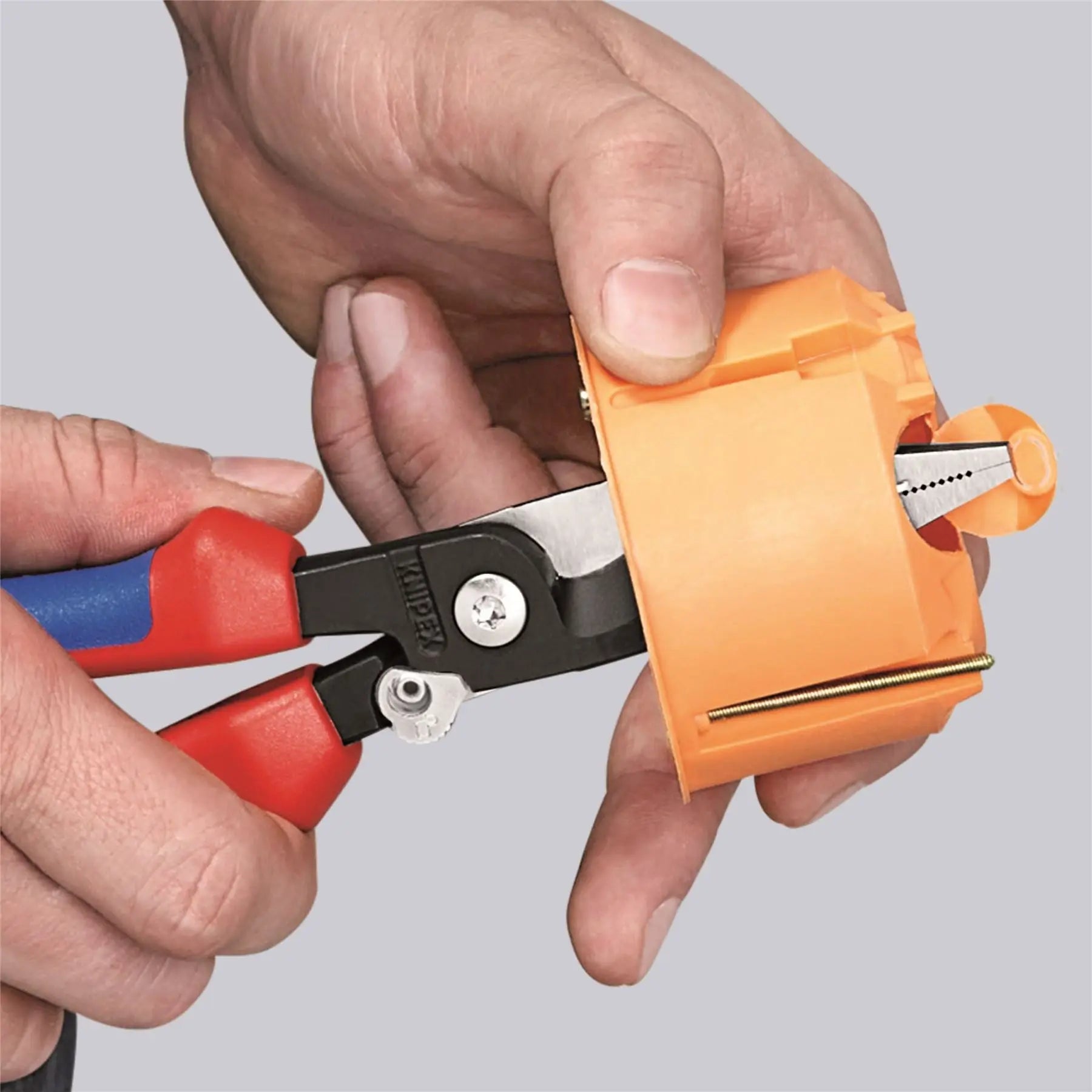 Knipex Electrical Installation Pliers 200mm Multi Component Grips with Tether Point 13 82 200 T 