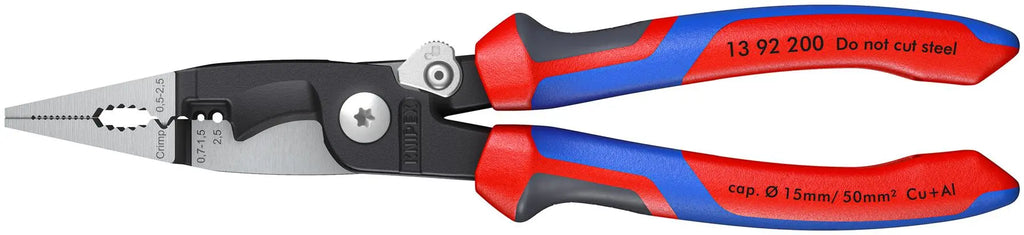 Knipex Electrical Installation Pliers with Multi Component Grips 200mm 13 92 200  White Rose Tools