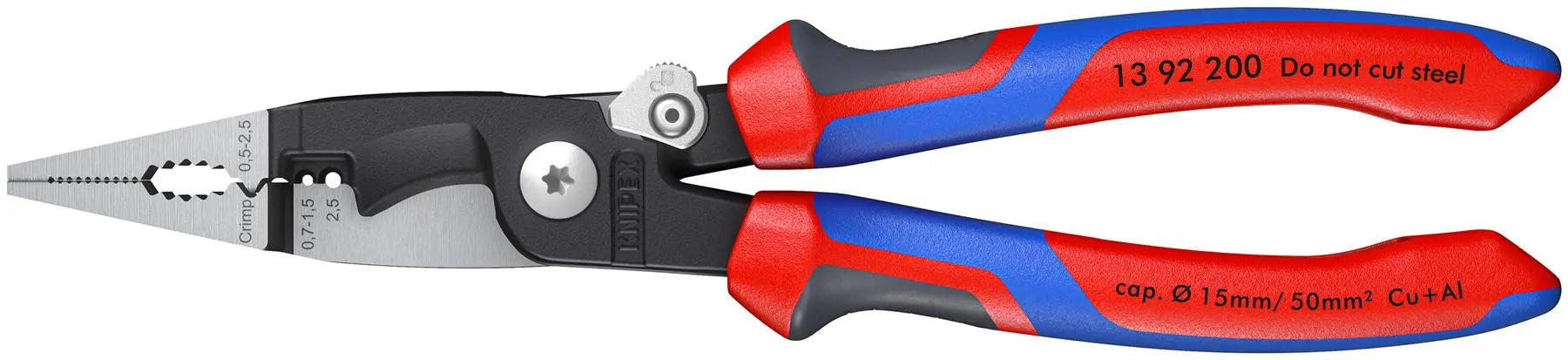 Knipex Electrical Installation Pliers with Multi Component Grips 200mm 13 92 200  White Rose Tools