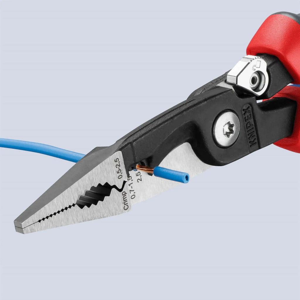 Knipex Electrical Installation Pliers with Multi Component Grips 200mm 13 92 200  White Rose Tools