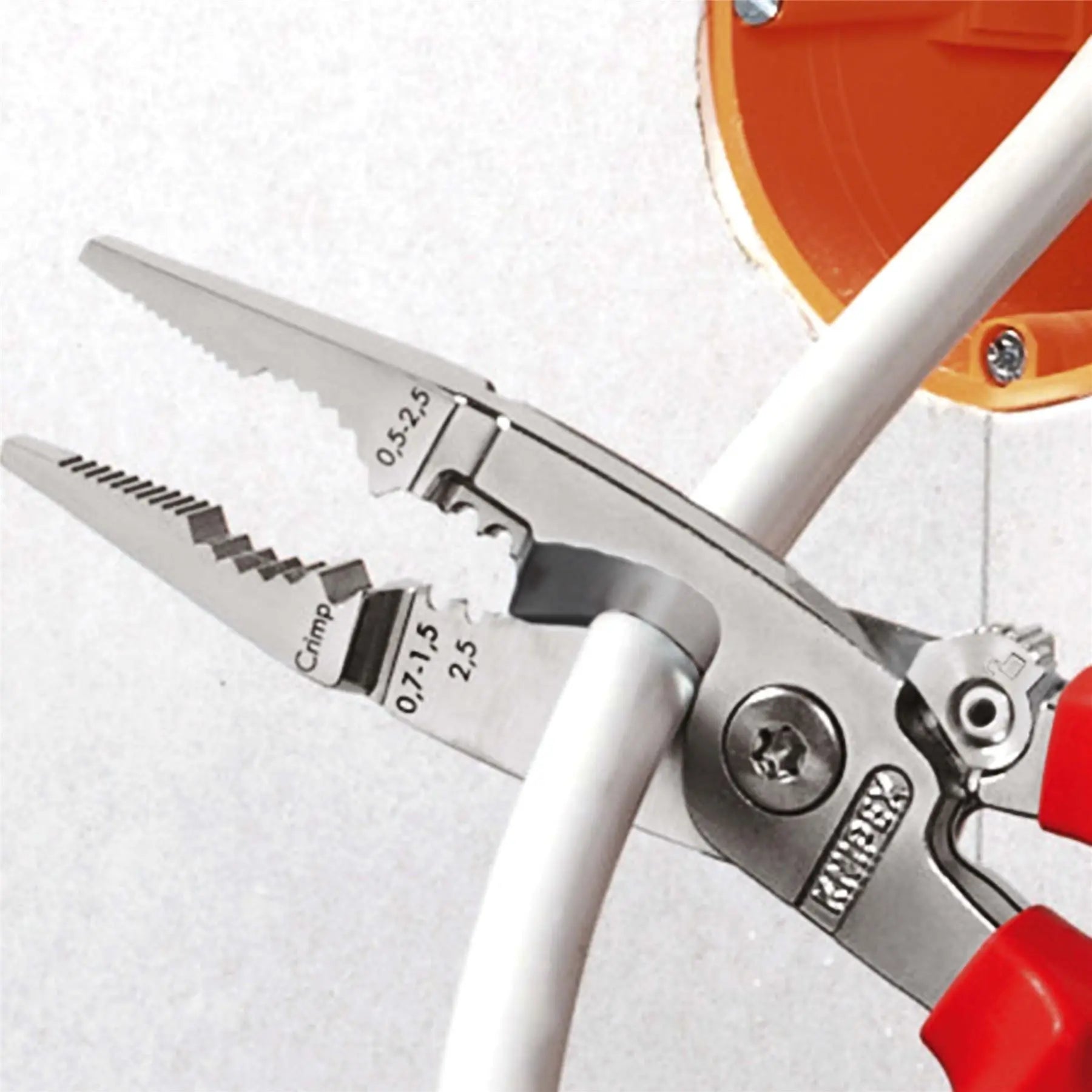 Knipex Electrical Installation Pliers with Multi Component Grips 200mm 13 92 200  White Rose Tools
