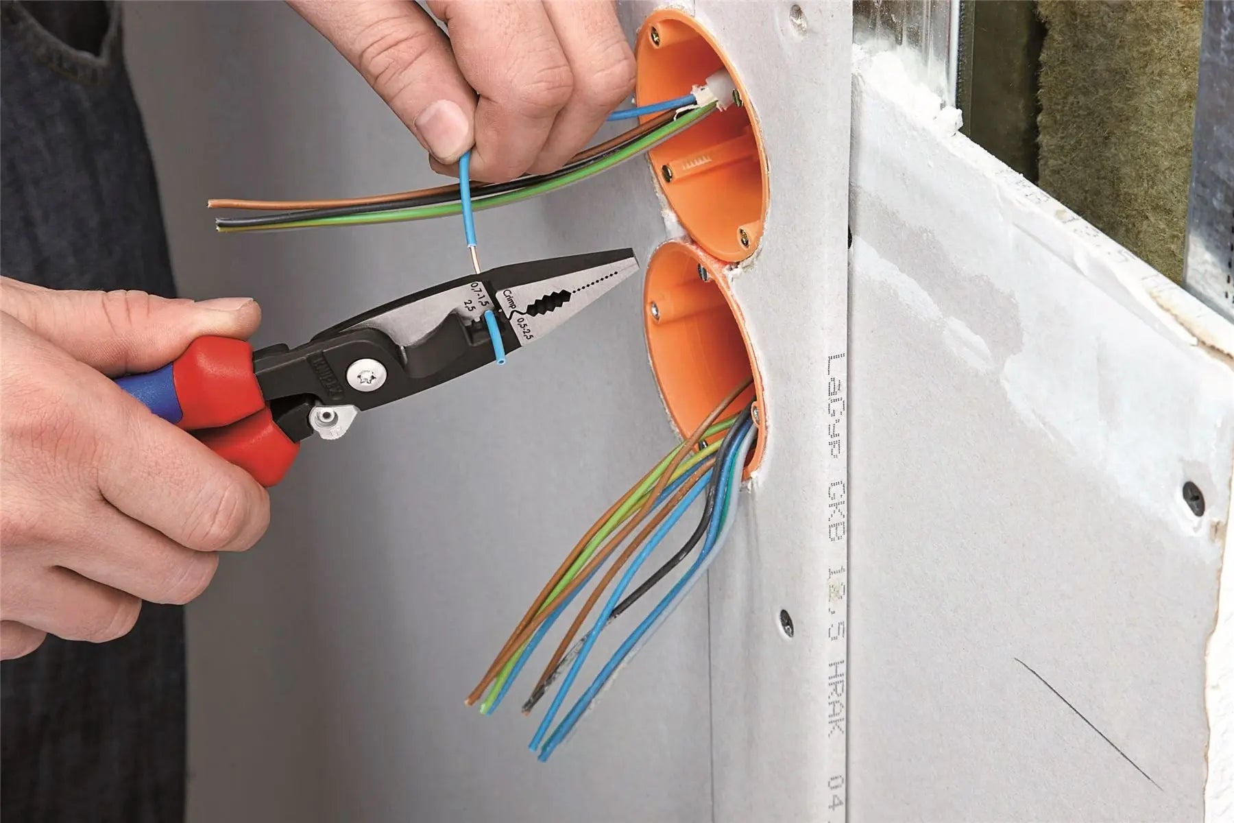 Knipex Electrical Installation Pliers with Multi Component Grips 200mm 13 92 200 