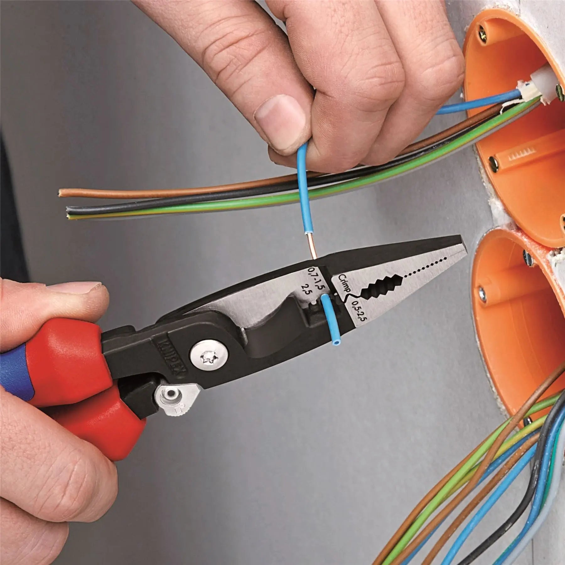 Knipex Electrical Installation Pliers with Multi Component Grips 200mm 13 92 200 
