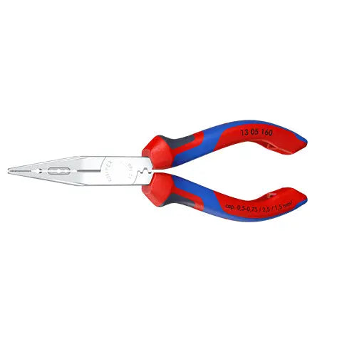 Knipex Electricians Pliers 160mm for Cable Work Multi Component Grips Chrome Plated 13 05 160  White Rose Tools
