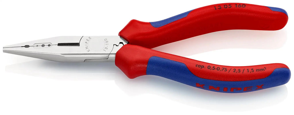 Knipex Electricians Pliers 160mm for Cable Work Multi Component Grips Chrome Plated 13 05 160 