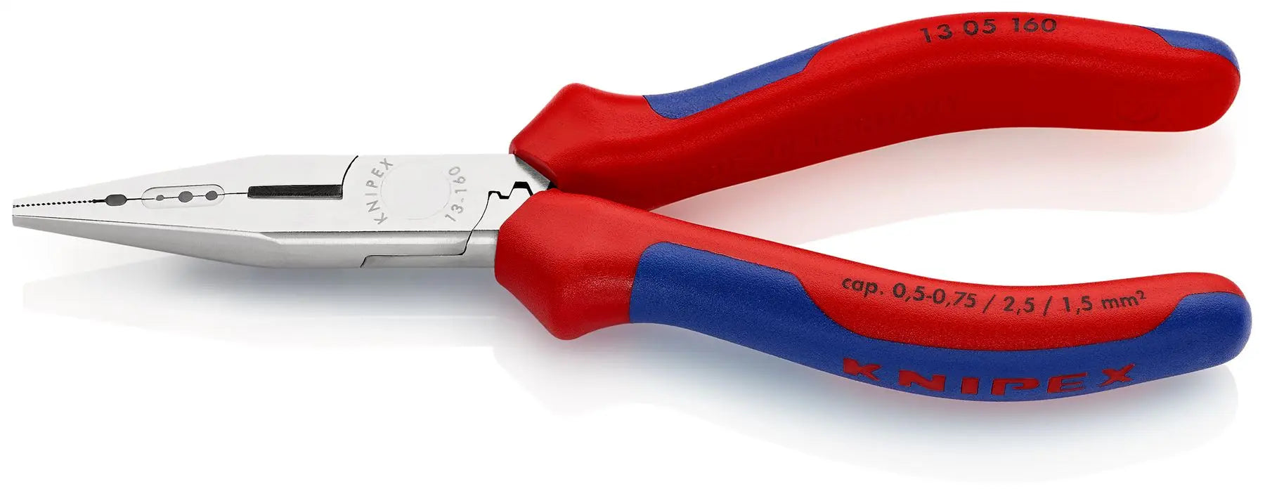 Knipex Electricians Pliers 160mm for Cable Work Multi Component Grips Chrome Plated 13 05 160 