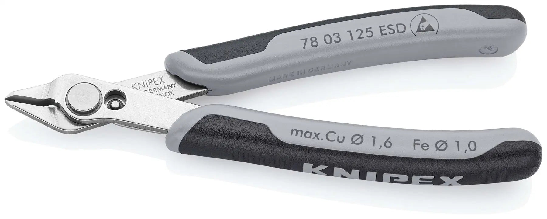 Knipex Electronic Super Knips 125mm ESD Electrostatic Discharge Fine Cutting Pliers 78 03 125 ESD 