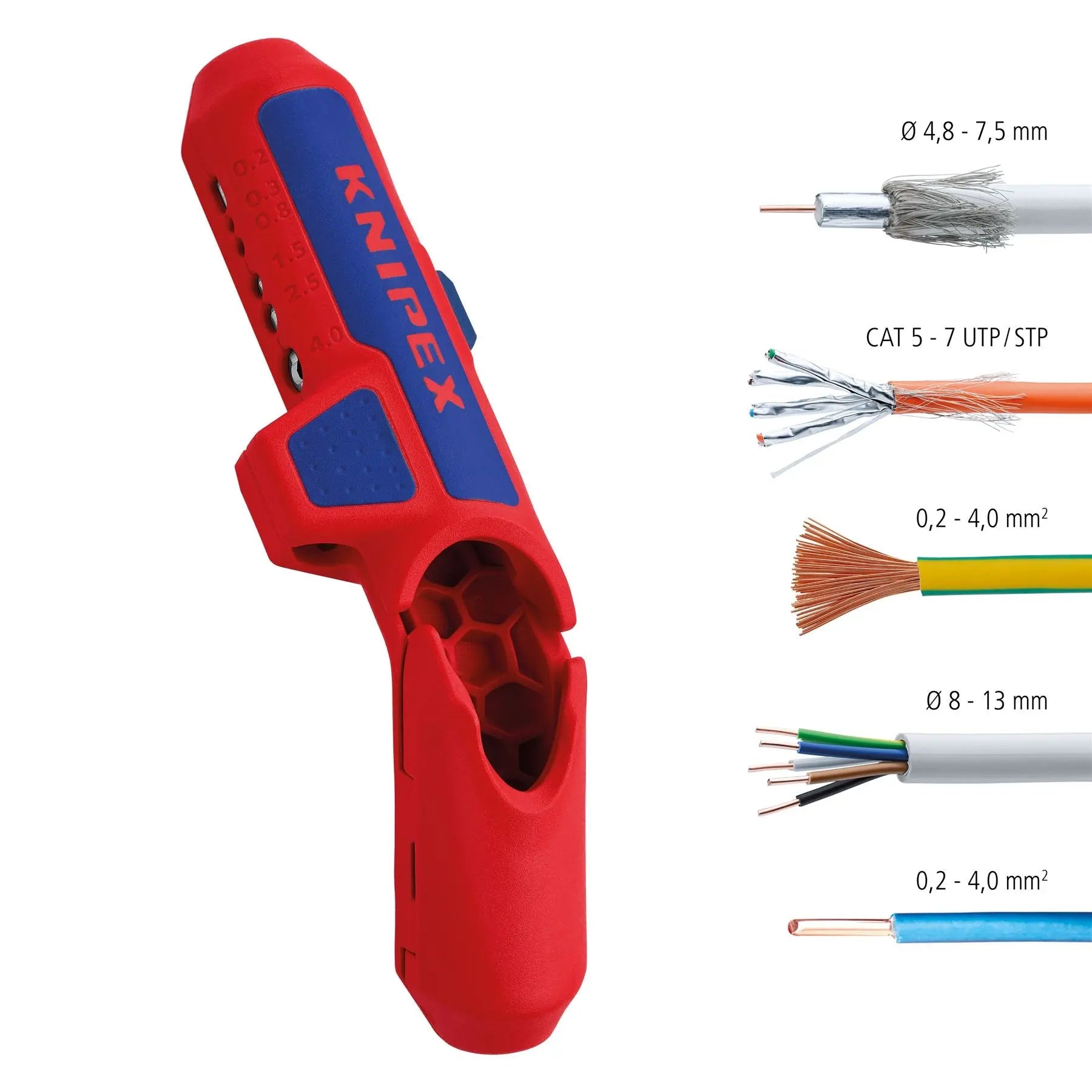 Knipex ErgoStrip® Universal Wire Stripping Tool 135mm 16 95 01 SB 