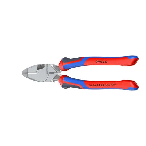 Knipex Linemans Pliers American Style 240mm Multi Component Grips Chrome Plated 09 05 240  White Rose Tools