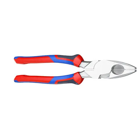 Knipex Linemans Pliers American Style 240mm Multi Component Grips Chrome Plated 09 05 240  White Rose Tools
