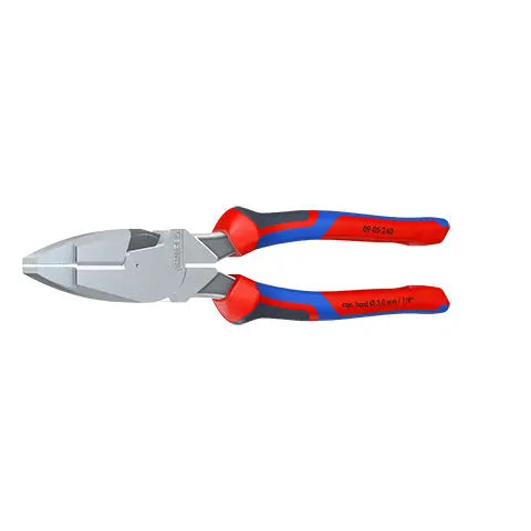 Knipex Linemans Pliers American Style 240mm Multi Component Grips Chrome Plated 09 05 240  White Rose Tools