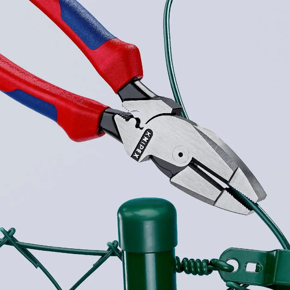 Knipex Linemans Pliers American Style 240mm Slim Multi Component Grips with Tether Point 09 12 240 T 