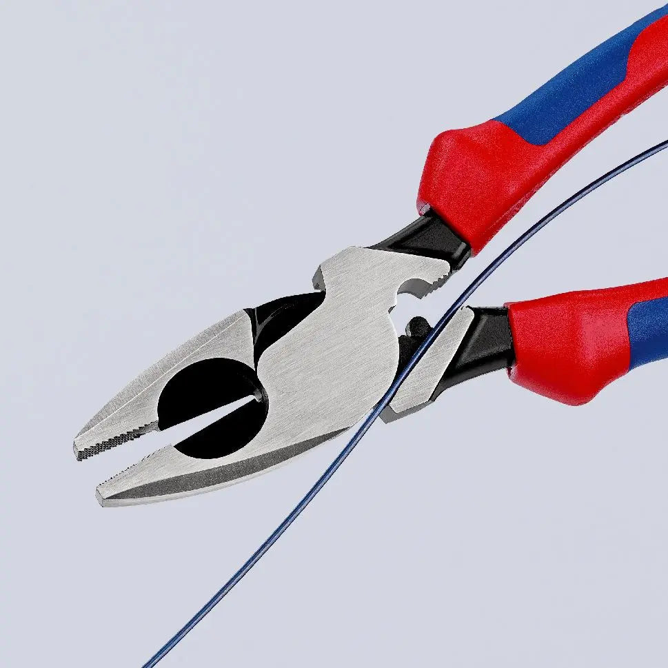 Knipex Linemans Pliers American Style 240mm Slim Multi Component Grips with Tether Point 09 12 240 T 