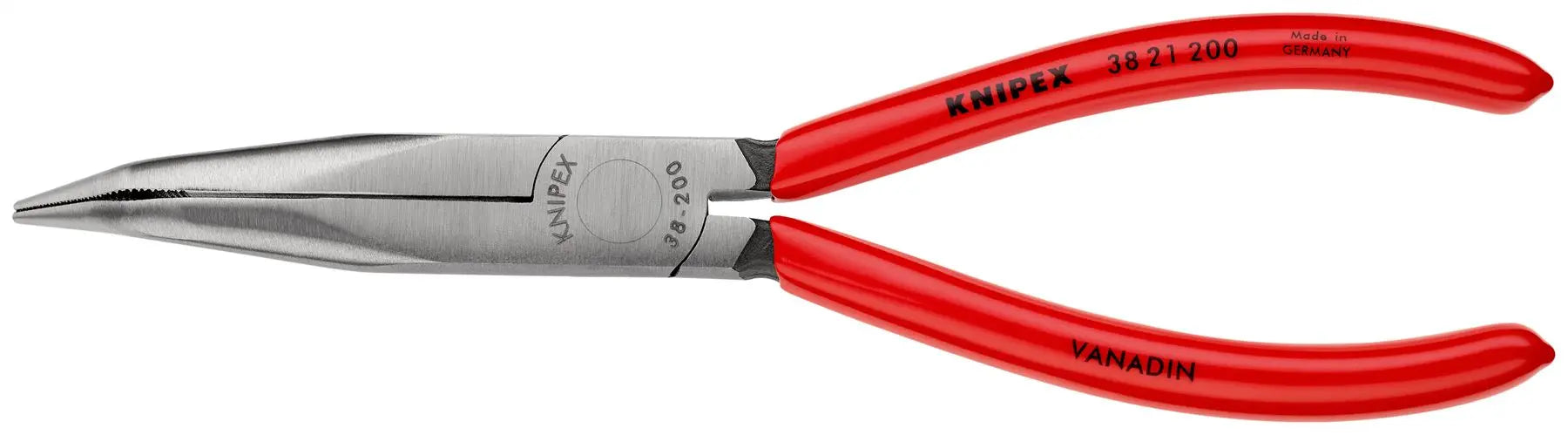 Knipex Mechanics Pliers 200mm 40 Degree Bent Half Round Jaws 38 21 200  White Rose Tools