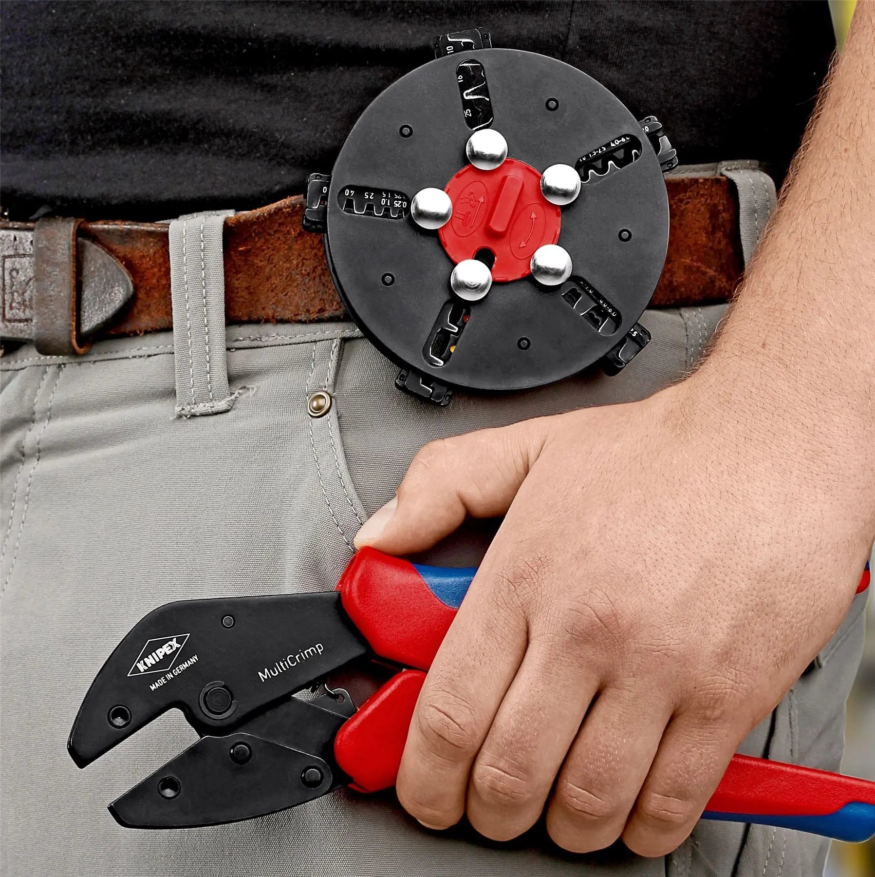 Knipex MultiCrimp 250mm Lever Action Crimping Pliers with Changer Magazine 97 33 01 